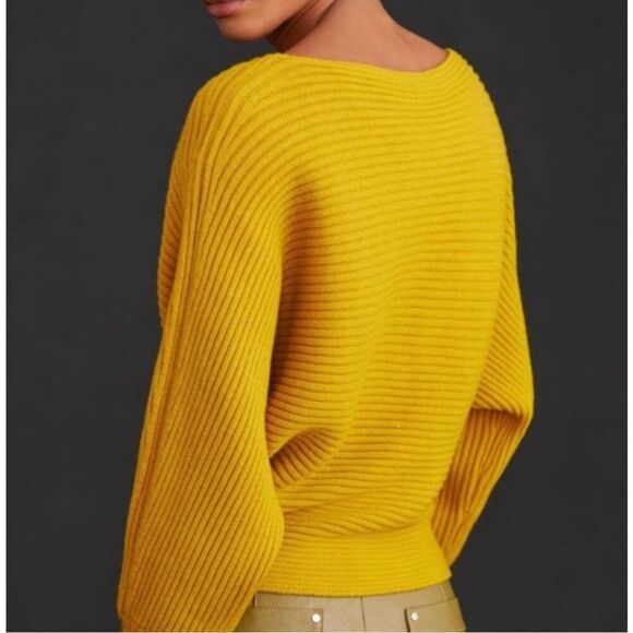 Anthropologie Citron Ribbed Pullover Sweater size XXS - Picture 3 of 11